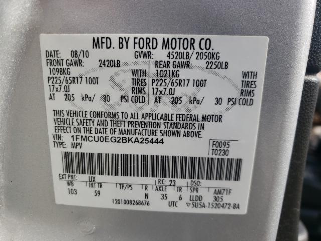 2011 FORD ESCAPE 1FMCU0EG2BKA25444