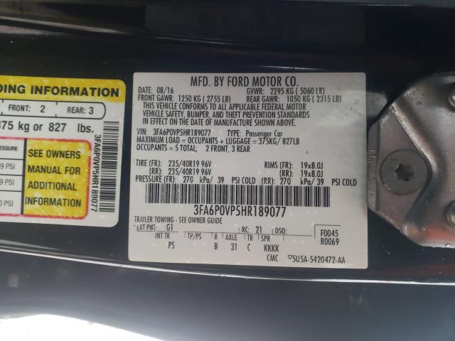 2017 FORD FUSION SPO 3FA6P0VP5HR189077