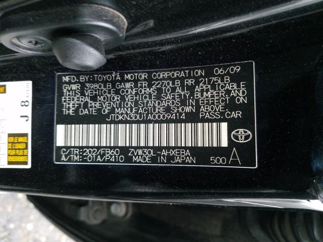 2010 TOYOTA PRIUS - JTDKN3DU1A0009414