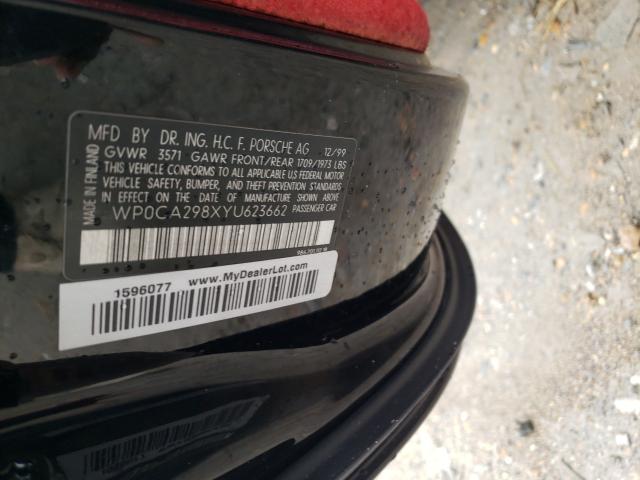 2013 PORSCHE ALL OTHER WP0CA298XYU623662