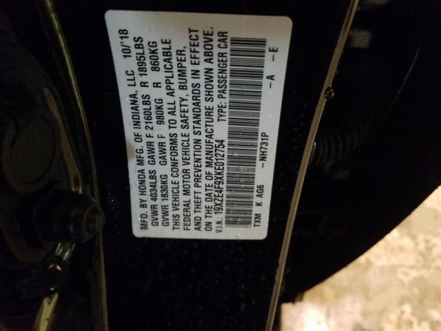 2019 HONDA INSIGHT TO 19XZE4F9XKE012754