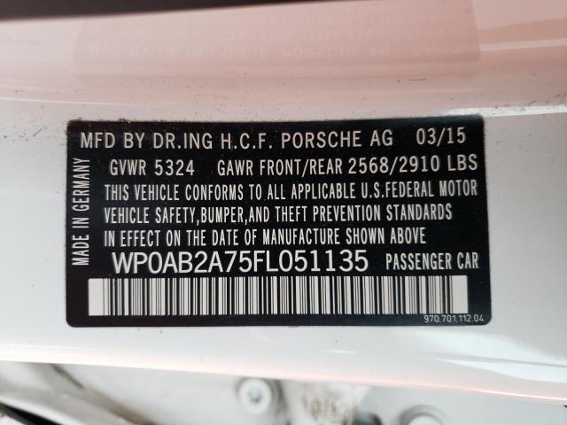 2015 PORSCHE PANAMERA S - WP0AB2A75FL051135