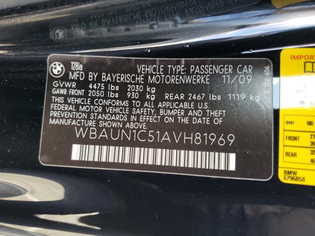 2010 BMW 128 I WBAUN1C51AVH81969