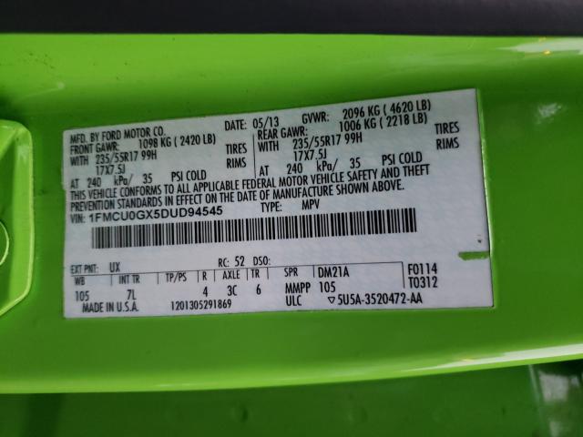 2013 FORD ESCAPE SE - 1FMCU0GX5DUD94545