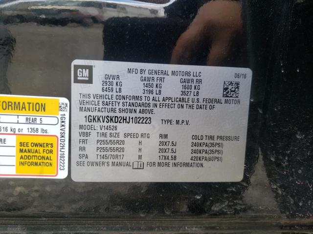 2017 GMC ACADIA LIM 1GKKVSKD2HJ102223