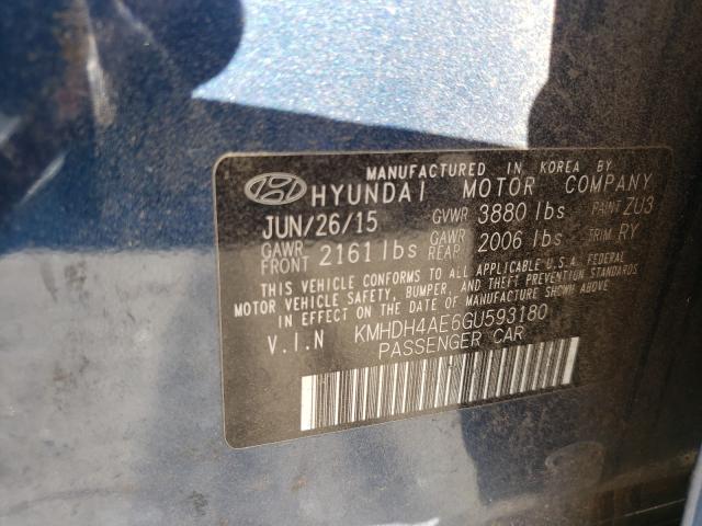 2016 HYUNDAI ELANTRA SE - KMHDH4AE6GU593180