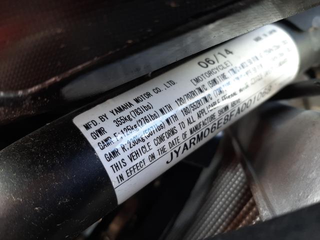 2015 YAMAHA FZ07 JYARM06E8FA001068