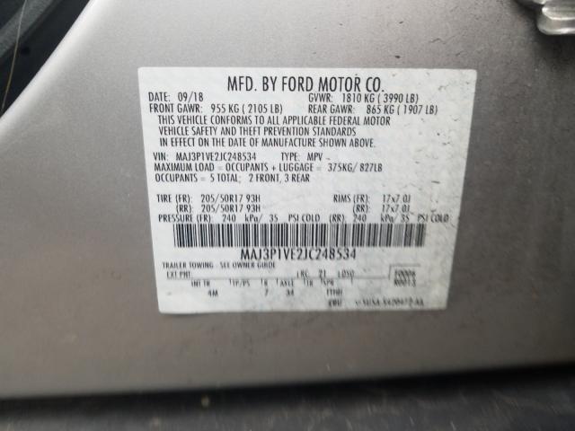 2018 FORD ECOSPORT T MAJ3P1VE2JC248534