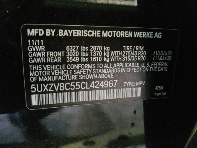 2012 BMW X5 XDRIVE5 5UXZV8C55CL424967