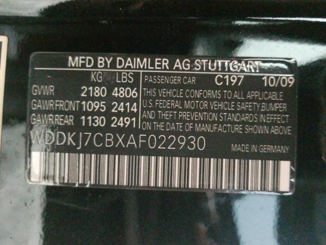 2010 MERCEDES-BENZ E 550 WDDKJ7CBXAF022930