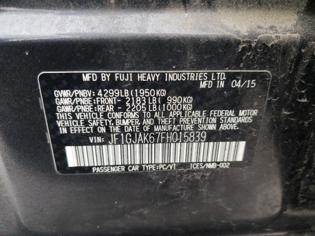2015 SUBARU IMPREZA PR JF1GJAK67FH015839
