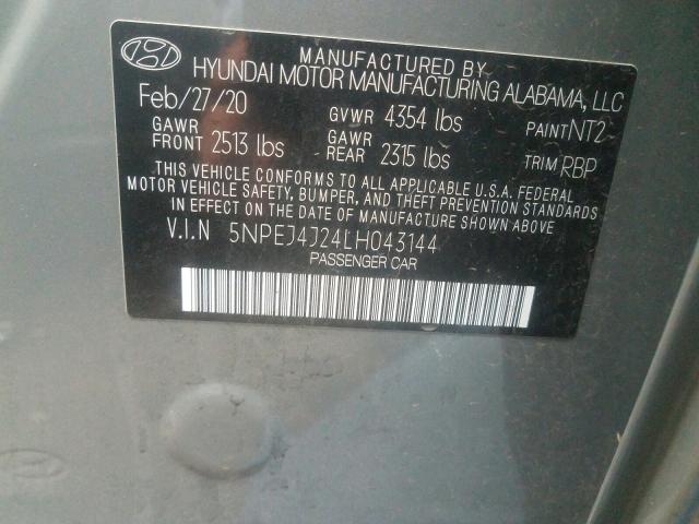 2020 HYUNDAI SONATA SEL 5NPEJ4J24LH043144