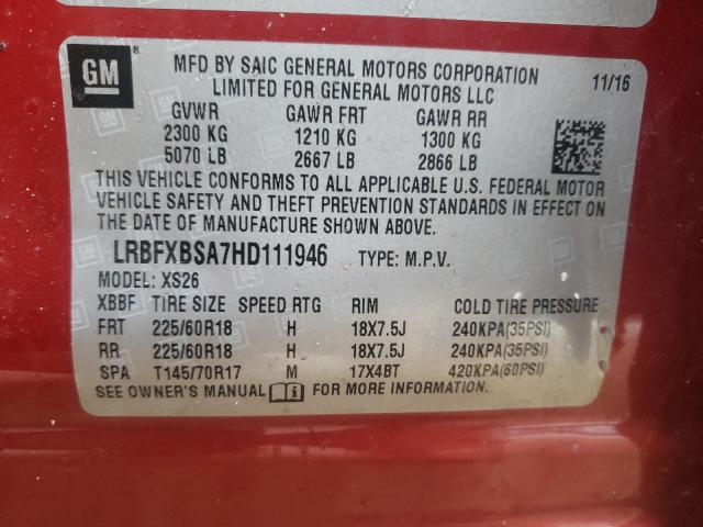 2017 BUICK ENVISION E LRBFXBSA7HD111946