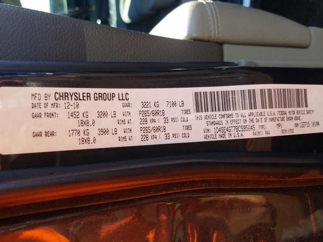 2011 DODGE DURANGO CR 1D4SE4GT7BC595645