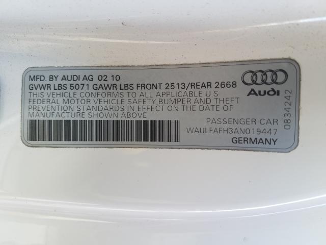 2010 AUDI A5 PREMIUM WAULFAFH3AN019447
