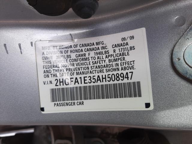 2010 HONDA CIVIC VP 2HGFA1E35AH508947