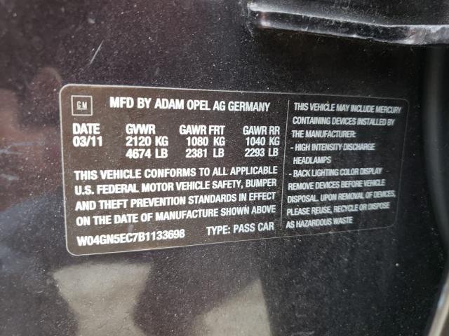 2011 BUICK REGAL CXL W04GN5EC7B1133698