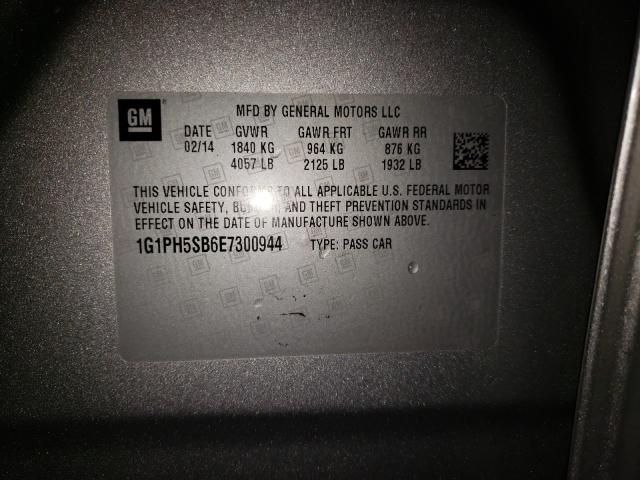 2014 CHEVROLET CRUZE ECO 1G1PH5SB6E7300944