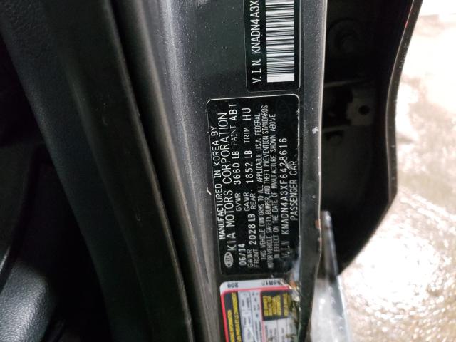 2015 KIA RIO EX KNADN4A3XF6428616