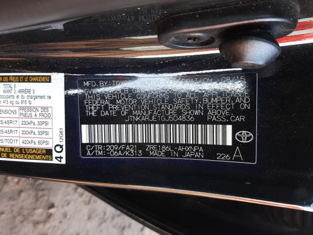 2016 TOYOTA SCION IM JTNKARJE1GJ504836