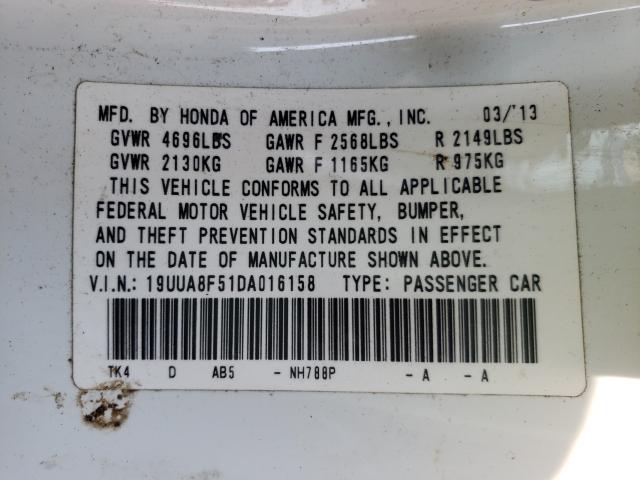 2013 ACURA TL TECH 19UUA8F51DA016158