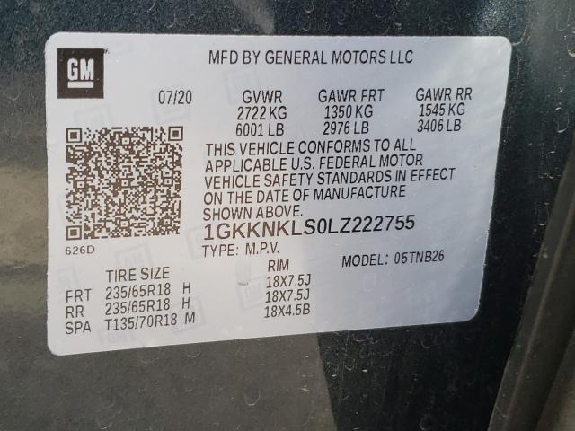 2020 GMC ACADIA SLE 1GKKNKLS0LZ222755