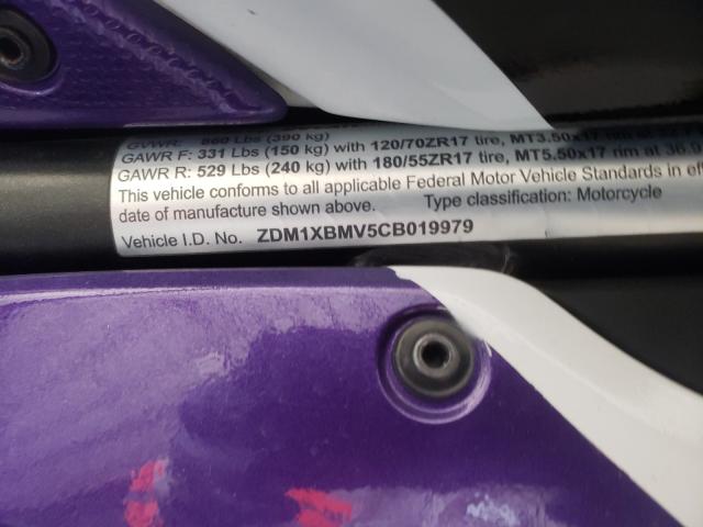 2012 DUCATI SUPERBIKE ZDM1XBMV5CB019979