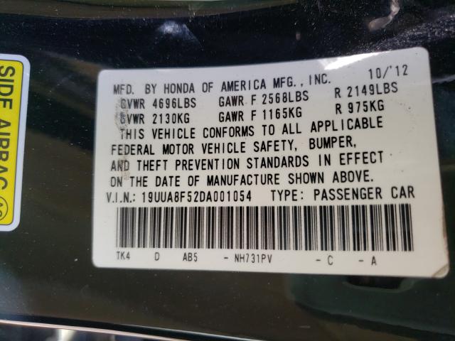 2013 ACURA TL TECH 19UUA8F52DA001054