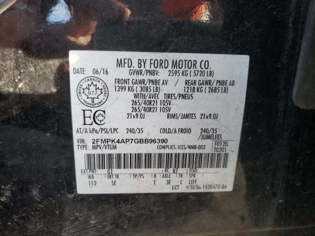2016 FORD EDGE SPORT 2FMPK4AP7GBB96390