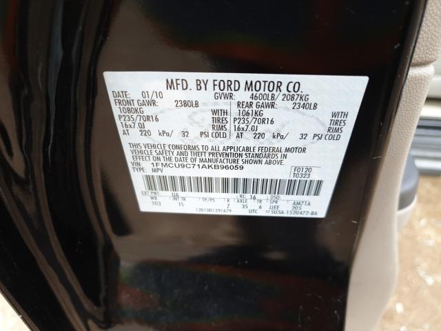 2010 FORD ESCAPE XLS 1FMCU9C71AKB96059