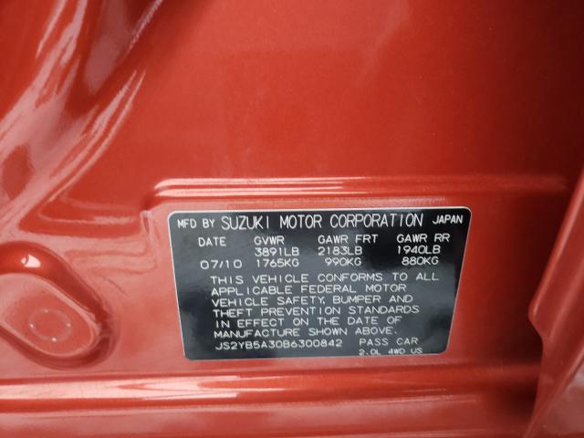 2011 SUZUKI SX4 JS2YB5A30B6300842