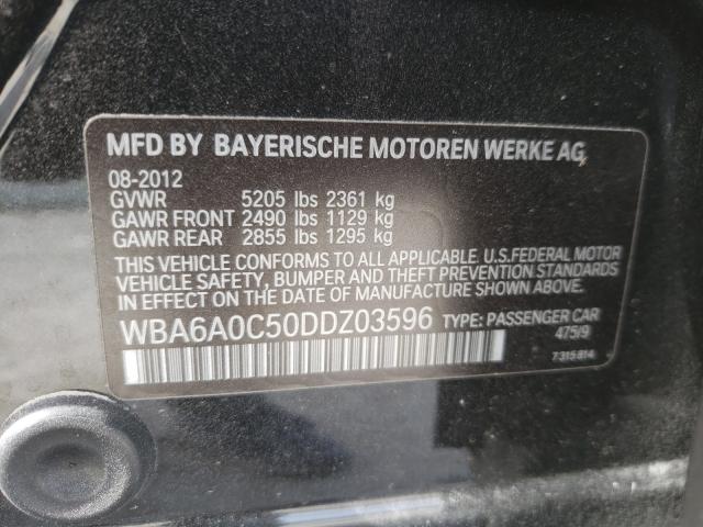 2013 BMW 640 I WBA6A0C50DDZ03596