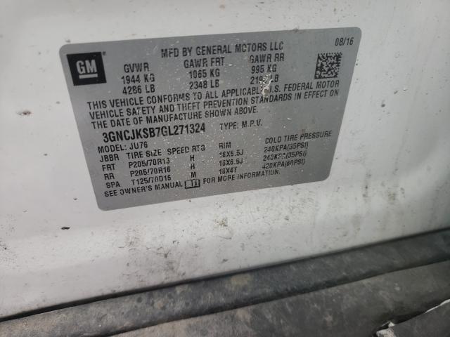 2016 CHEVROLET TRAX LS 3GNCJKSB7GL271324