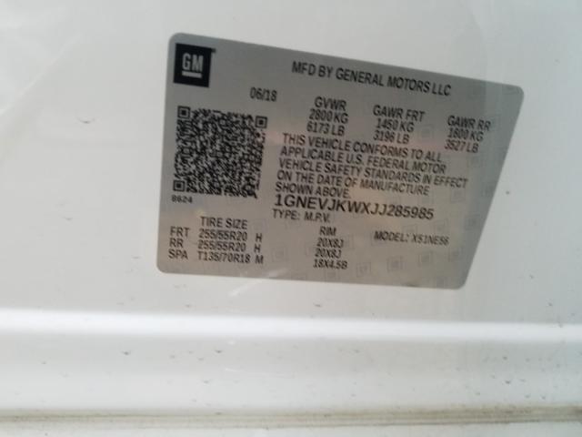 2018 CHEVROLET TRAVERSE P 1GNEVJKWXJJ285985