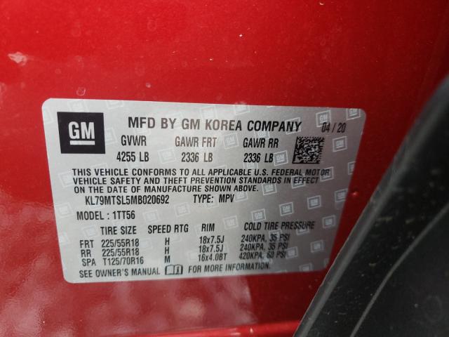 2021 CHEVROLET TRAILBLAZE KL79MTSL5MB020692