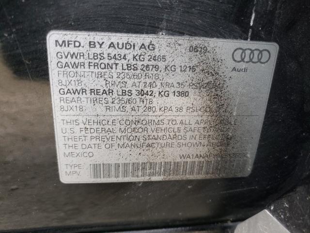 2019 AUDI Q5 PREMIUM WA1ANAFY9K2125685