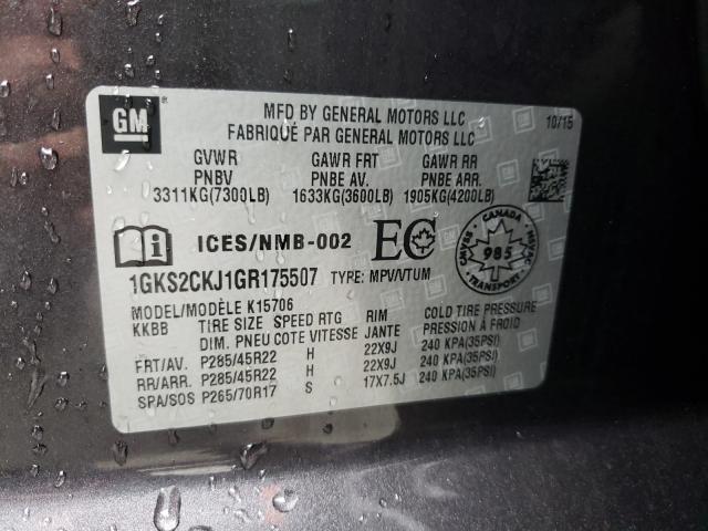 2016 GMC YUKON DENA 1GKS2CKJ1GR175507