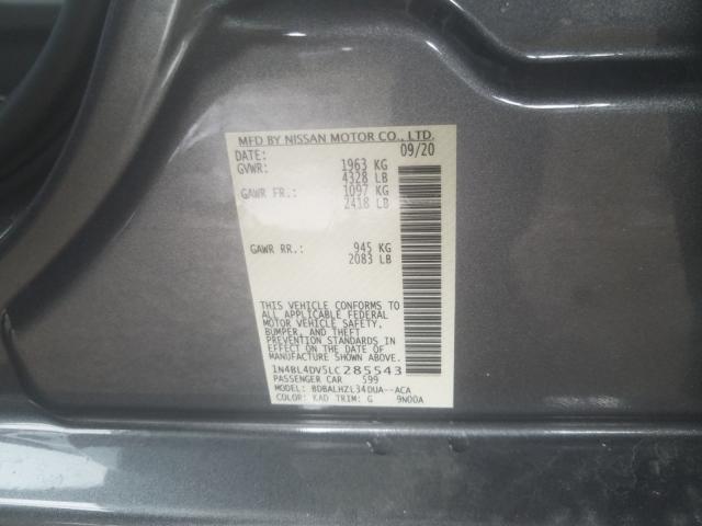 2020 NISSAN ALTIMA SV 1N4BL4DV5LC285543