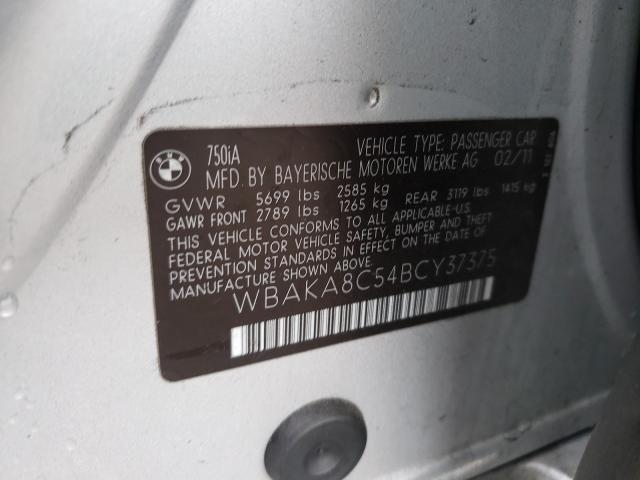 2011 BMW 750 I - WBAKA8C54BCY37375