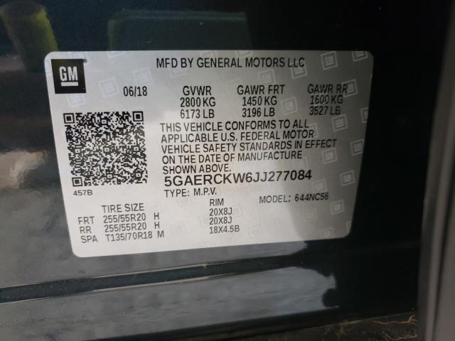 2018 BUICK ENCLAVE PR 5GAERCKW6JJ277084