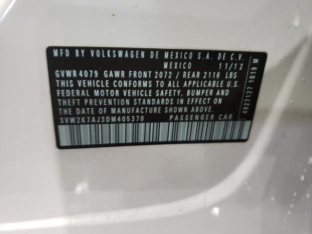 2013 VOLKSWAGEN JETTA BASE 3VW2K7AJ3DM405370