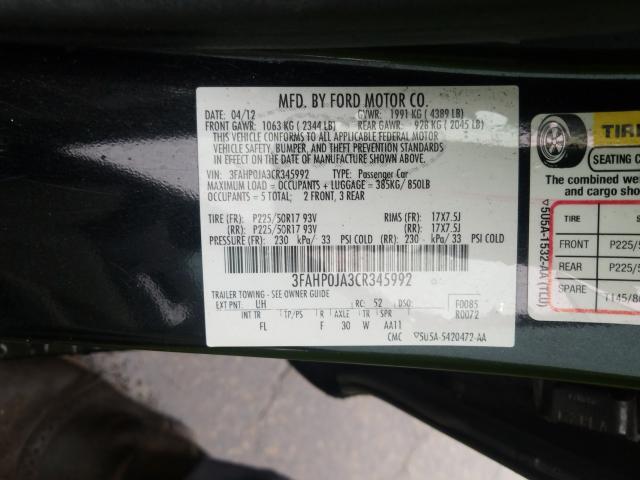 2012 FORD FUSION SEL - 3FAHP0JA3CR345992