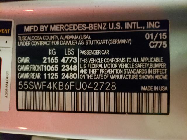 2015 MERCEDES-BENZ C300 55SWF4KB6FU042728