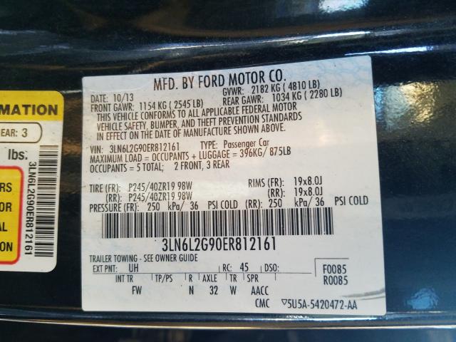 2014 LINCOLN MKZ 3LN6L2G90ER812161