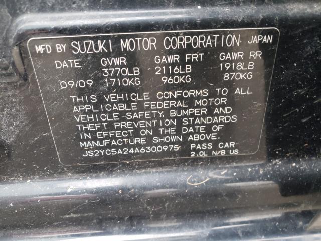 2010 SUZUKI SX4 LE JS2YC5A24A6300975