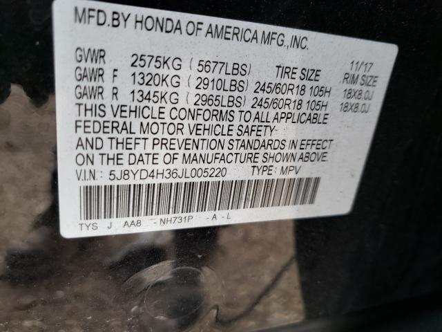 2018 ACURA MDX 5J8YD4H36JL005220