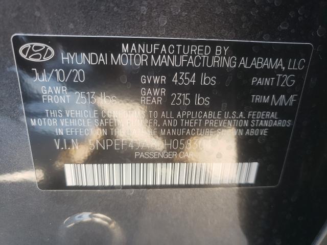 2020 HYUNDAI SONATA SEL 5NPEF4JA8LH058304
