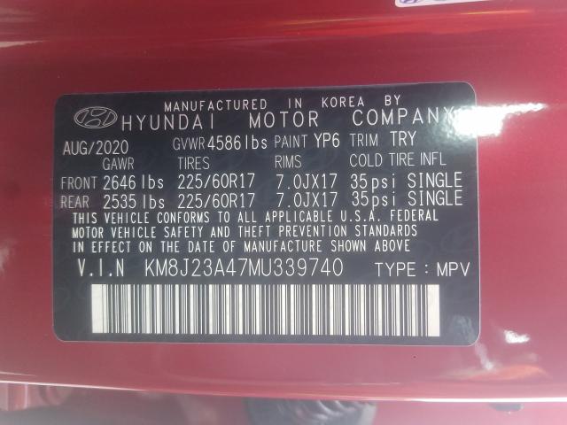 2021 HYUNDAI TUCSON SE KM8J23A47MU339740