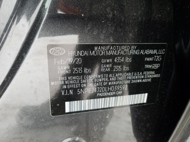 2020 HYUNDAI SONATA SEL 5NPEJ4J20LH039592