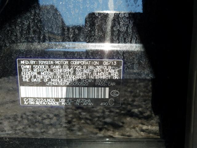 2013 LEXUS LS 460L JTHGL5EF4D5050522